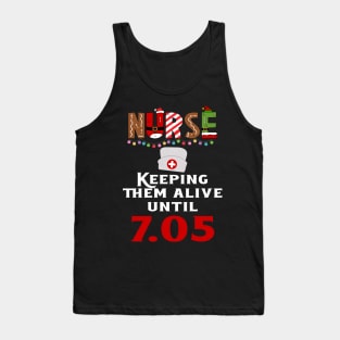 Funny Nurse Christmas Pun Quote Hilarious Joke ICU Idea Tank Top